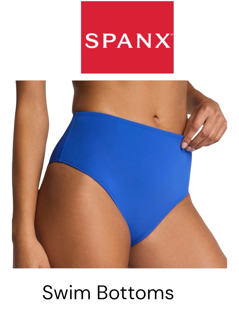 SPANX (NWOT) High-Waist Swim Bottoms in Bright Blue Size 14